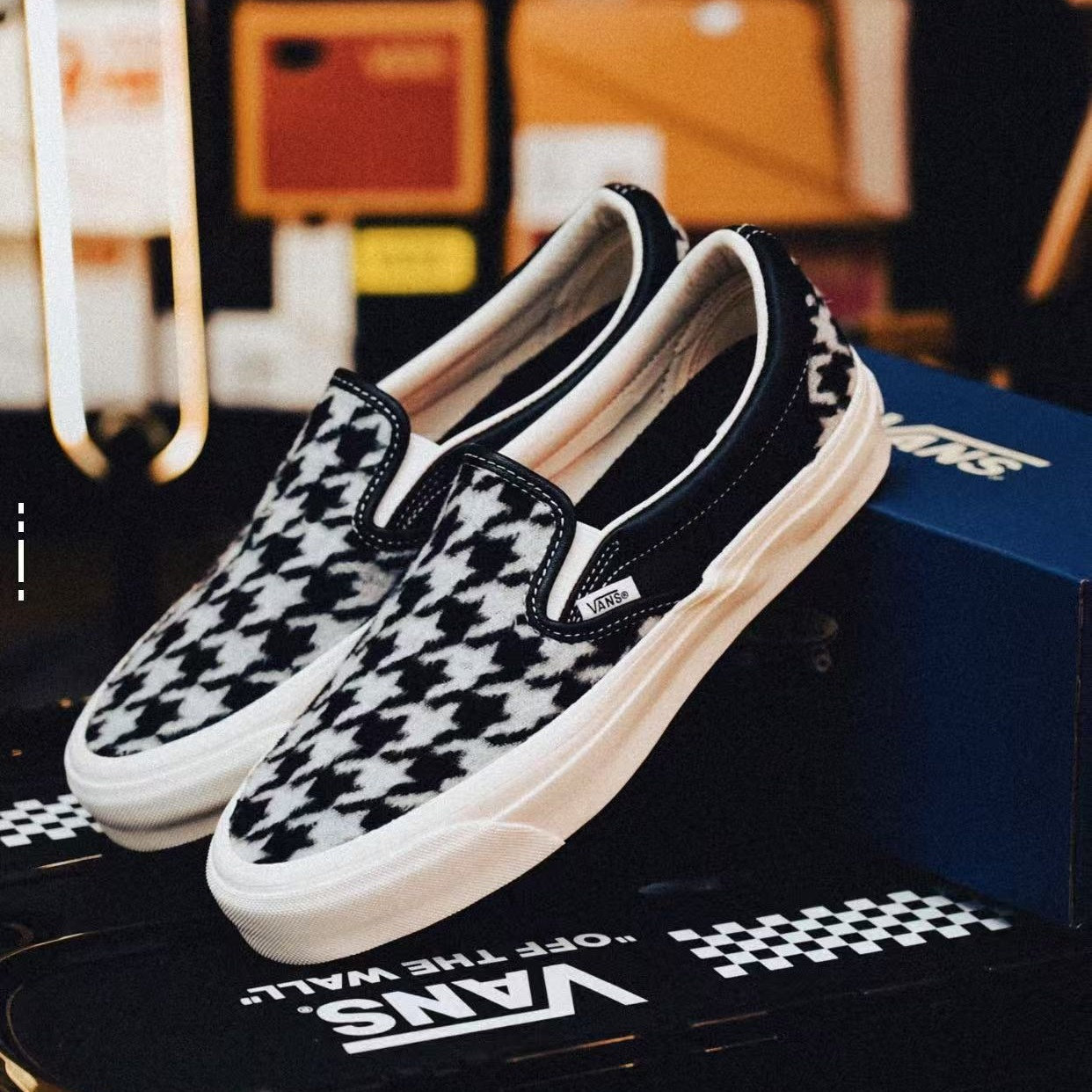 Vans slip-on 范斯新款舒适时尚防滑百搭低帮一脚蹬板鞋男女黑色