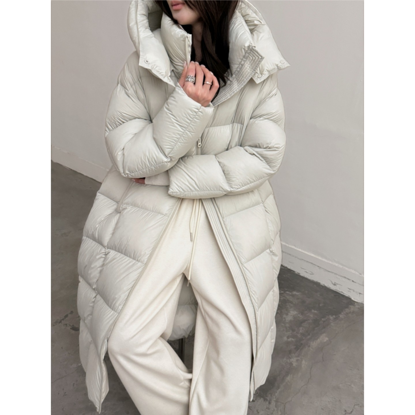 商场同款95白鸭绒泡芙大被子连帽羽绒服女长款2025冬新款过膝外套,女装/女士精品,羽绒服,淘宝优惠券,粉丝福利购,淘宝优惠卷