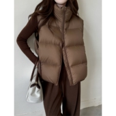 超好看无袖 高端云朵泡芙95白鸭绒羽绒服马甲女款 2025秋冬新款 坎肩