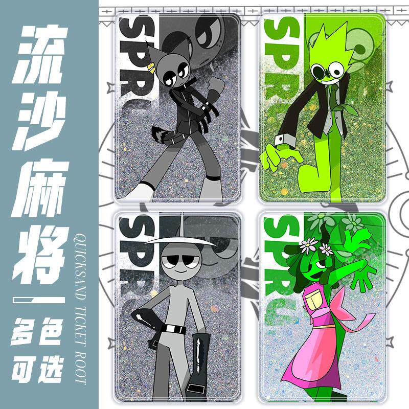 游戏sprunki节奏盒子周边流沙麻将温达西蒙立牌桌面摆件礼物送人