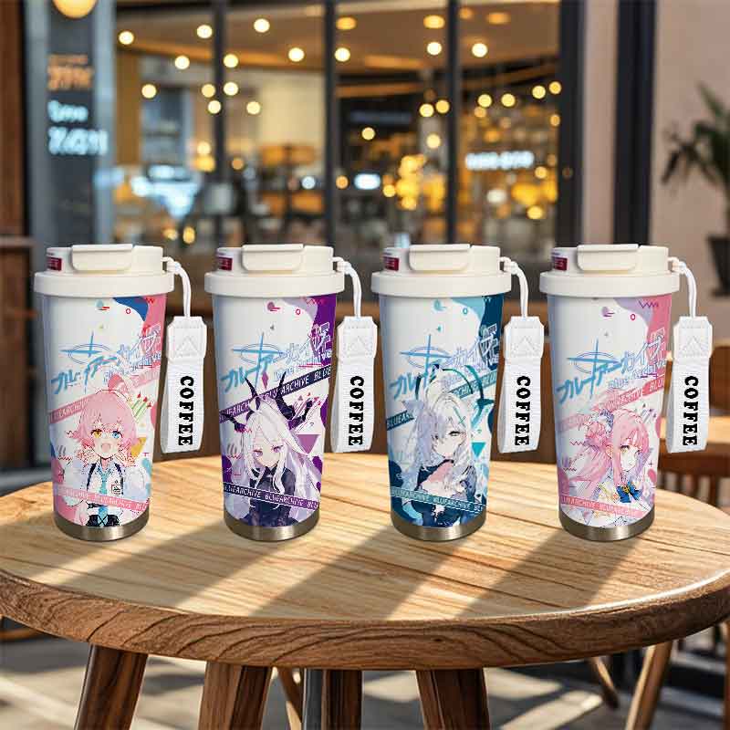 蔚蓝档案周边保温杯星野日奈白子未花二次元儿童大容量学生水杯子