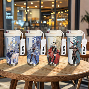 碧蓝航线周边保温杯花园瑞吉娜信浓大容量学生316不锈钢吸管水杯