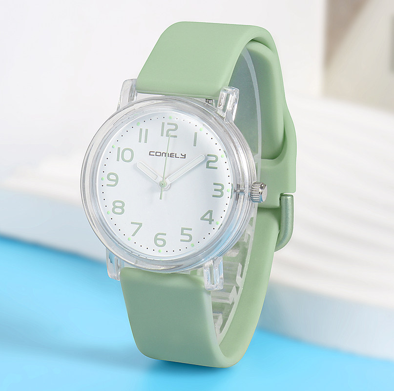 高颜值考试静音学生手表初高中防水夜光指针表简约时尚女生手表新