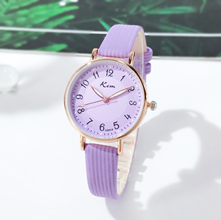 中小学生手表女孩夜光防水考试专用静音儿童手表简约潮流只看时间