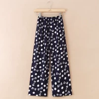Mùa hè kích thước lớn quần ngủ lỏng nữ treo lên mùa xuân và mùa hè cotton và vải lanh Bà già máy lạnh phòng ngủ mặc XL - Quần tây quần baggy nữ