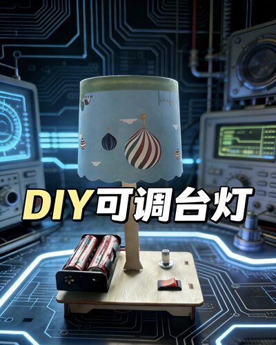 科技小制作DIY可调节亮度台灯小发明手工拼装材料包