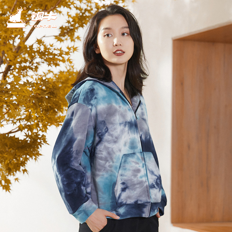 銅牛扎染小毛休閑居家冬季新款