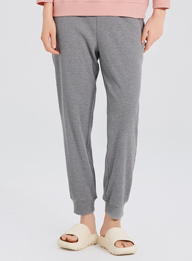 铜牛bless系列华夫格收口女居家下装秋季款VK165