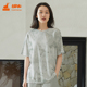 铜牛棉混纺扎染布圆领中长女居家上装 bless系列睡衣VS224 夏季