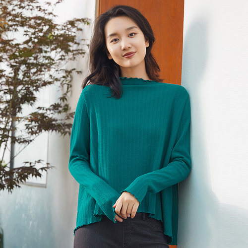 秋季新款仿毛不对称vs184打底衫