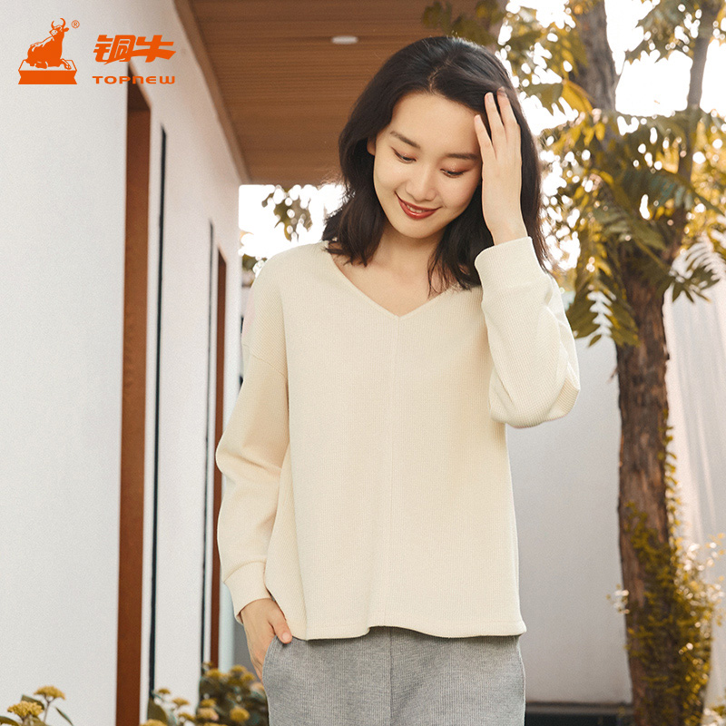 铜牛华夫格领女秋季新款vs192