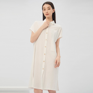 铜牛bless系列棉氨细纹布开襟女休闲居家衬衫 裙夏休闲连衣裙VQ074