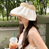 Sunscreen hat ultraviolet-proof Visor Covering her face Ride a bike Empty top sunlight Hat summer Shell Hat lady Light and thin