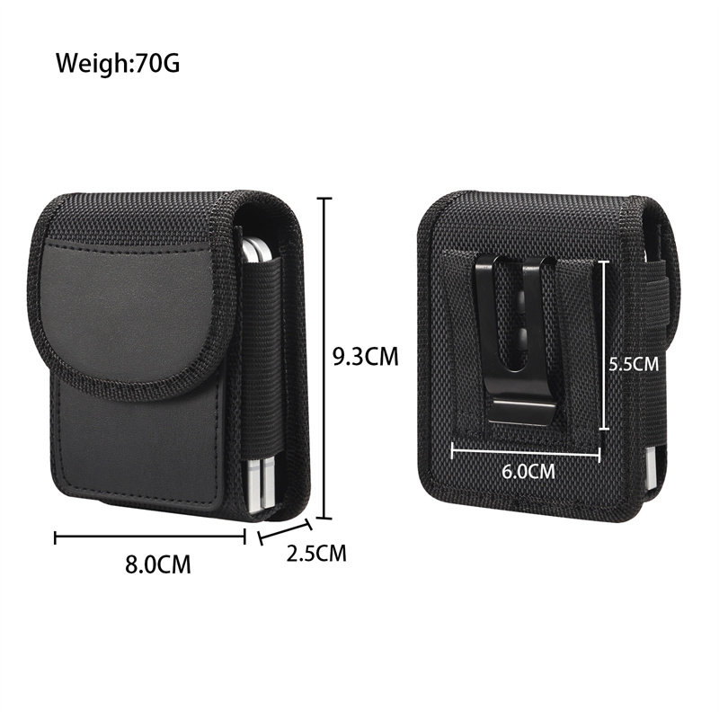 适用华为P50折叠壳pocket2穿皮带挂腰包PocketS牛津拼皮插卡零钱翻盖磁吸金属夹子保护套男士老人新款5G