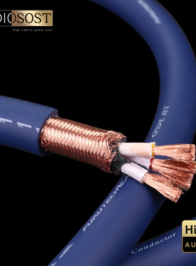 原装古河FP-3TS20蓝丝带OCC单结晶铜 hifi发烧音响功放音箱电源线