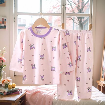 久久神童夏季新款无骨天丝莫云棉空调服家居服套装居家服家居儿童