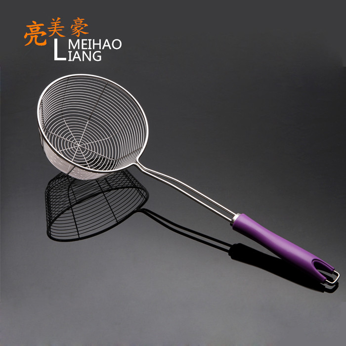 不锈钢麻辣大号平底沥水油炸粉篱