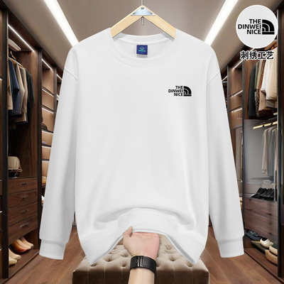 2025秋季新款卫衣美式重磅宽松冬季加绒加厚ins男士圆领长袖情侣