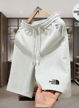 2025夏季新款男生短裤刺绣男女运动五分裤宽松美式重磅百搭卫裤子