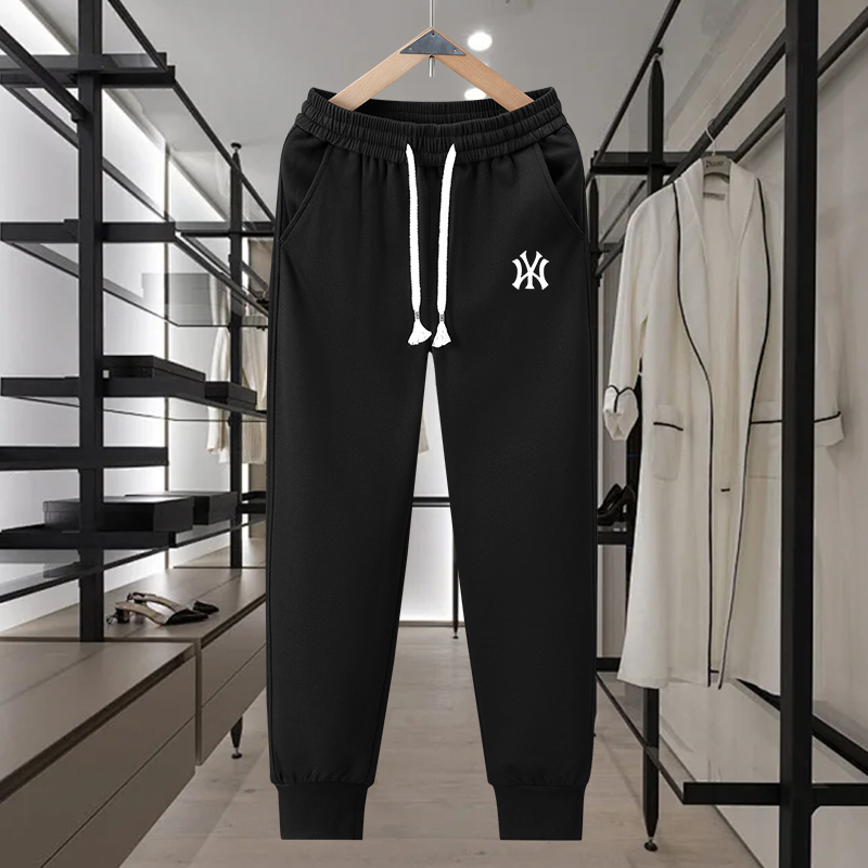 秋冬季新款ins运动裤修身束脚情侣百搭卫裤加绒加厚休闲裤男长裤