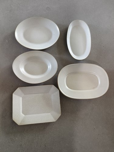 高颜值景德镇粗陶简约大气早餐盘甜品盘沙拉盘家用菜盘
