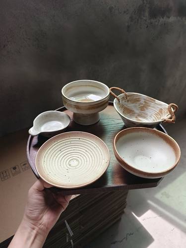 性价比高  一人食餐具套装   景德镇粗陶餐具分餐制早餐打卡