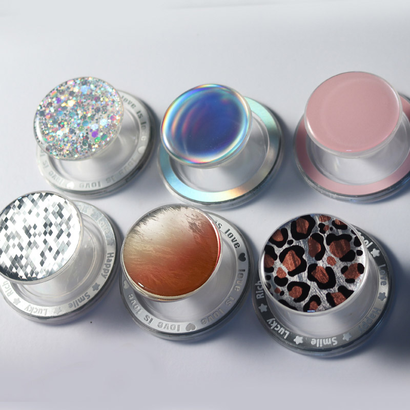 豹纹手机磁吸支架气囊背贴底座适用苹果强力小众magesafe二合一