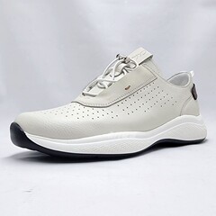 沙驰男鞋正品2024春款爆米底花软皮白色休闲鞋78V3B1660 78V3B166