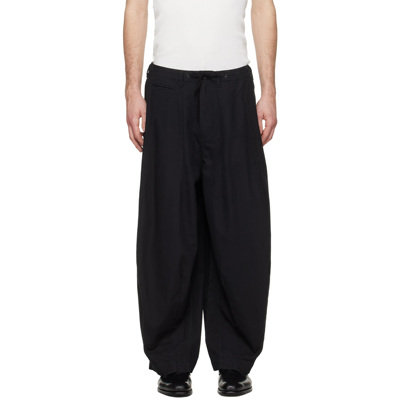 欧美新款休闲肥腿工装茧型裤个性拼接阔腿廓形长裤