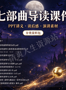 哈利波特读书分享会PPT模板