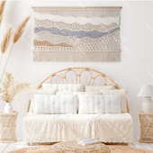 装 白溪 北欧简约波西米亚长方形纯色挂毯民宿客厅卧室床头软装 饰