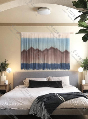 云溪|北欧ins手工染色挂毯 macrame卧室客厅床头家居挂饰软装装饰