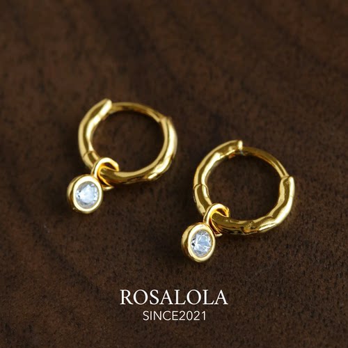 ROSALOLA 静光予白·法式复古极简风S925银耳环·LOLA系列 051601