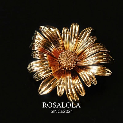 ROSALOLA 复古雏菊·时尚复古小香风胸针·LOLA系列 122201