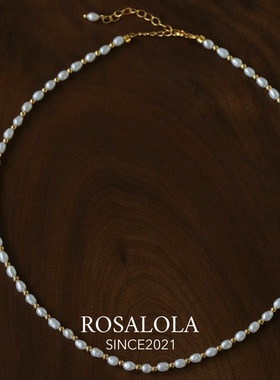 ROSALOLA 素白流年·法式浪漫复古米珠珍珠项链·LOLA系列 061503