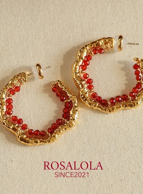 ROSALOLA 红运石榴籽·浪漫法式复古耳环·LOLA系列 123003