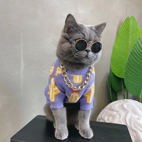 宠物猫咪衣服冬季可爱冬装猫衣服冬装猫猫毛衣冬天蓝猫保暖防掉毛
