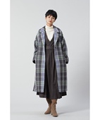 包邮 rosebud原单外贸日单长款 羊毛尼大衣外套尼子大衣气质格子