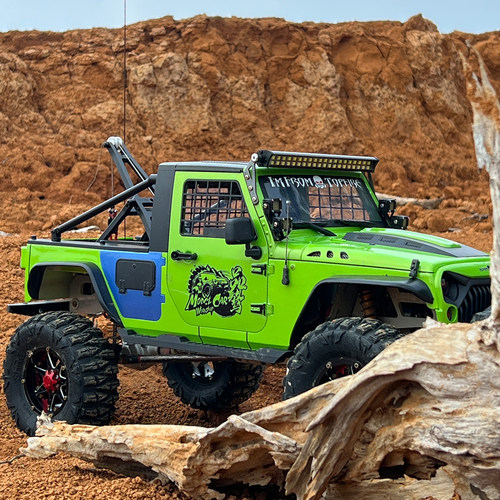 1:10rc遥控攀爬四驱越野车穿越仿真防水牧马人金属模型玩具定制版