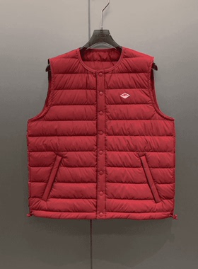 日系户外轻量化保暖小标搭配95白鹅绒羽绒马甲女W7039