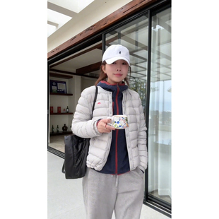 秋冬新款休闲无领小标95白鹅绒小排骨羽绒服外套女 W7092