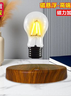 情侣氛围感小夜灯卧室床头磁悬浮灯泡摆件送给女朋友的生日礼物品