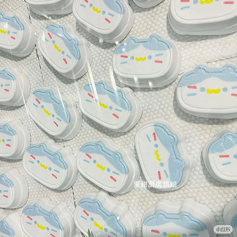 捏捏乐的模具小猫芝士硅胶磨具猫咪可颂面包猫脸造型diy手工具