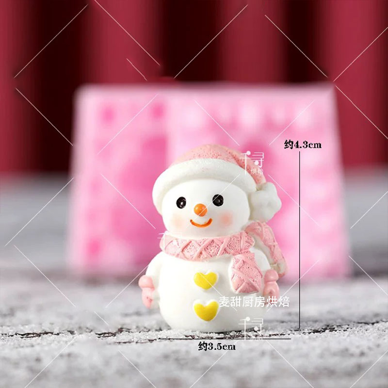 圣诞节烘焙模具蛋糕情景装饰卡通雪人圣诞树巧克力石膏硅胶磨具