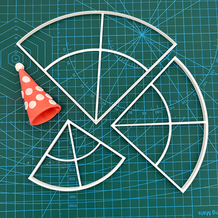 翻糖蛋糕diy卡通烘焙模具 大中小号立体生日帽子切模