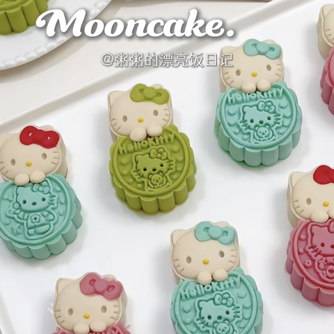 家用自制HelloKitty猫手压式月饼模具中秋卡通立体可爱流心烘焙模