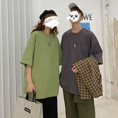 纯棉短袖T恤女大码宽松显瘦