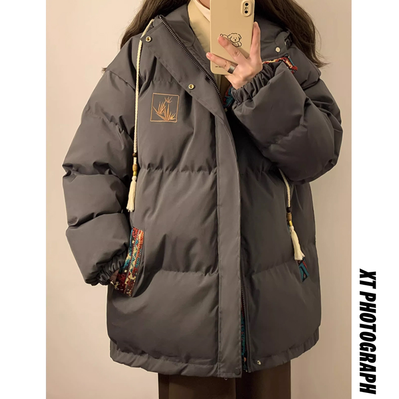羽绒棉服女国潮冬季加厚大码