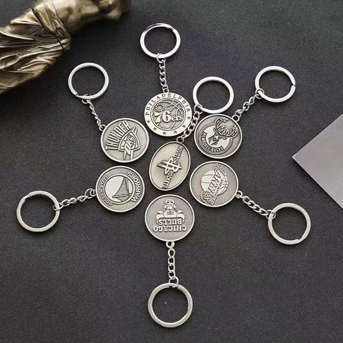 金属饰品篮球队徽钥匙扣背包挂件