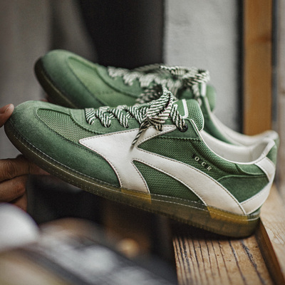 马登德训鞋男2026新款春季网面透气休闲鞋复古运动阿甘鞋潮流板鞋